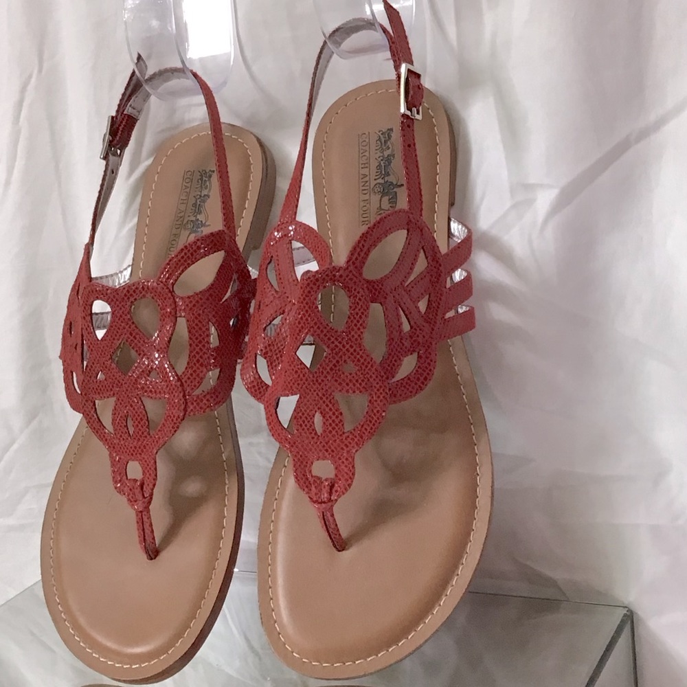 Coach and Four Leather Thong Sandals